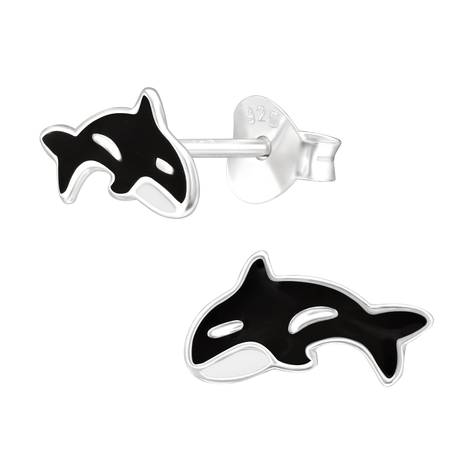 Silver Orca Whale Studs – Earring Empire.com.au